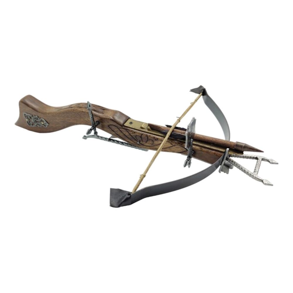 566482 large fucile balestra storico lunghezza 53 cm in legno intarsiato xv secolo